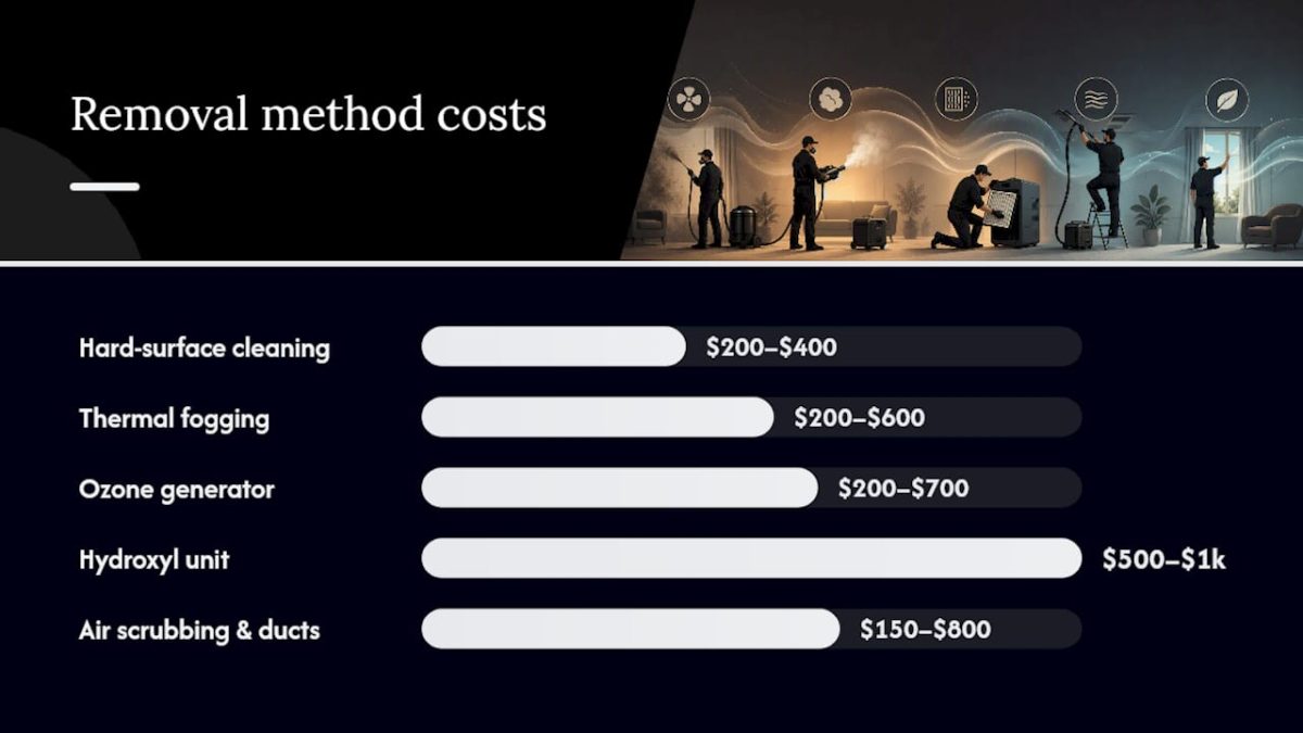 Comparison of smoke odor removal methods and their cost ranges