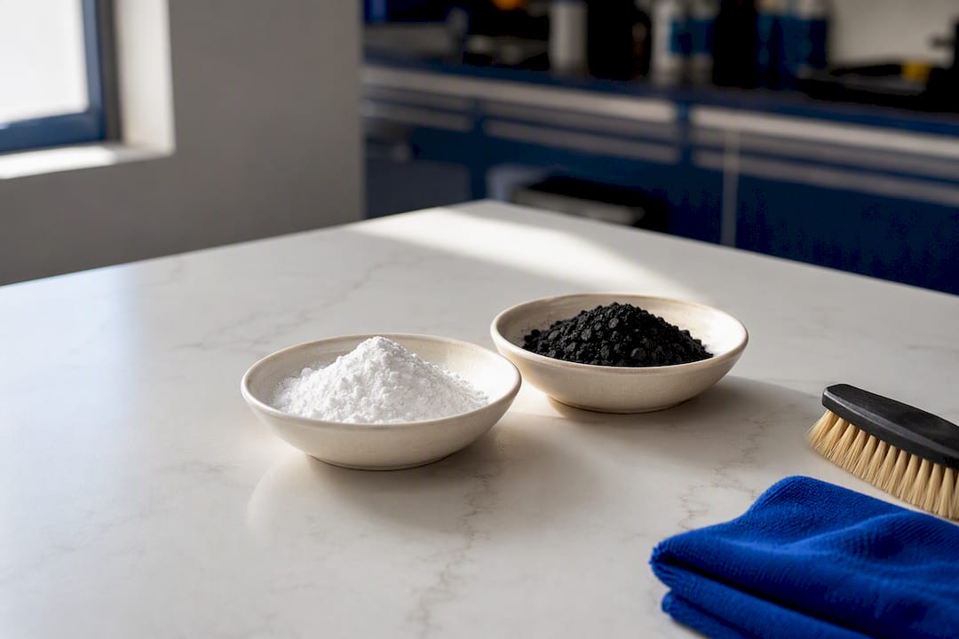 Baking soda and charcoal odor absorbers