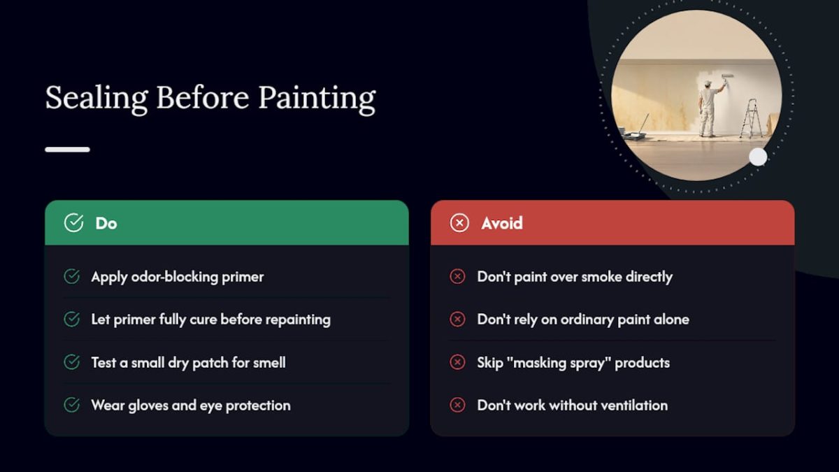 Sealing before you paint — overview diagram